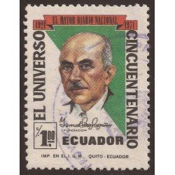 Ecuador 863 1971 Periodico El Universal Ismael Pazimino Usado Ecuador 863 1971 Periodico El Universal Ismael Pazimino Usado