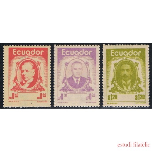 Ecuador 906/08 1974 Jaramillo Alvarado Andrade Campos MNH