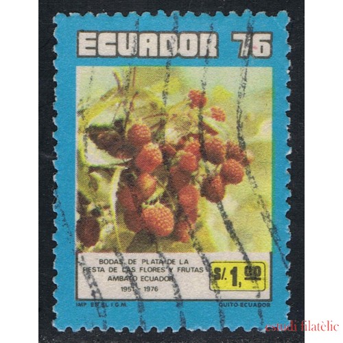Ecuador 960 1976 Flora Strawberry Usado
