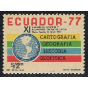 Ecuador 961 1977 XI Asanblea Geografía Historia Geofísica Cartografía MNH
