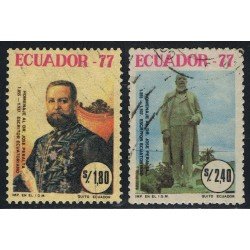 Ecuador 964/65 1977 José Péralta Escritor Writer Usados Ecuador 964/65 1977 José Péralta Escritor Writer Usados