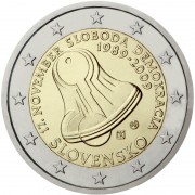 Eslovaquia 2009 2 € euros conmemorativos Av 17  noviembre 1989 Campana Bell 