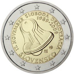 Eslovaquia 2009 2 € euros conmemorativos Av 17 noviembre 1989 Campana Bell Eslovaquia 2009 2 € euros conmemorativos Av 17 noviembre 1989 Campana Bell