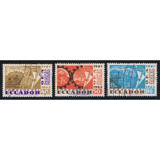 Ecuador 713/15 1964 OEA Organiazación Estados americanos Usada Ecuador 713/15 1964 OEA Organiazación Estados americanos Usada