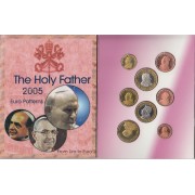 Vaticano 2005 Cartera Pruebas euro € El Santo Padre de la Lira al Euro Ed limita