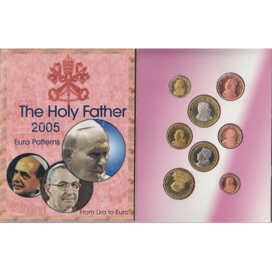 Vaticano 2005 Cartera Pruebas euro € El Santo Padre de la Lira al Euro Ed limita Vaticano 2005 Cartera Pruebas euro € El Santo Padre de la Lira al Euro Ed limita