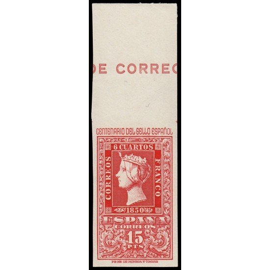 España Spain 1078 1950 Isabel II Centenario del Sello Español MNH España Spain 1078 1950 Isabel II Centenario del Sello Español MNH