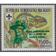 Madagascar 1158 1988 Av. Baden Powel Boy Scout Sobrecargado Fauna 
