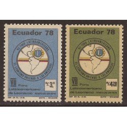 Ecuador 974/75 1978 Lions Club VII Foro Latino americano MH Ecuador 974/75 1978 Lions Club VII Foro Latino americano MH