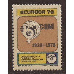 Ecuador 983 1978 CIM Comisión Interamaericana Mujeres MNH Ecuador 983 1978 CIM Comisión Interamaericana Mujeres MNH