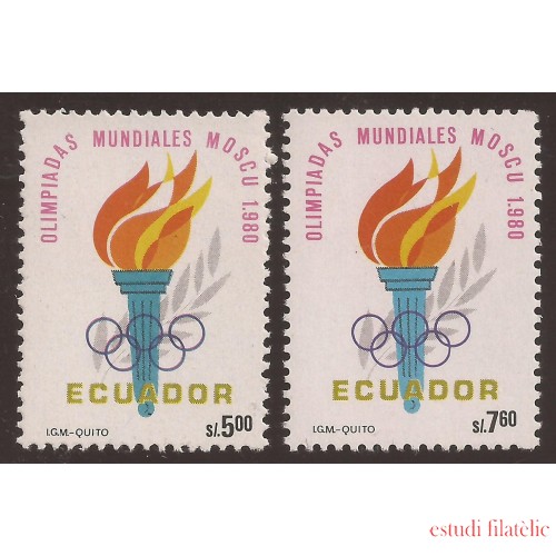 Ecuador 996/97 1980 Juegos olímpicos Olympic Games Moscú MNH
