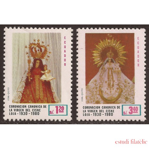 Ecuador 1000/01 1980 Canonización Virgen del Cisne Religion MNH