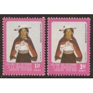 Ecuador 1002/03 1980 Retorno a la Democracia MNH