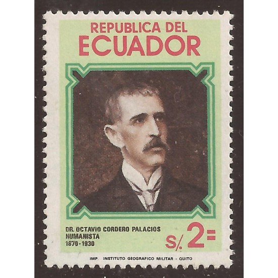 Ecuador 1014 1981 Dotor Octavo Cordero Palacios Ecuador 1014 1981 Dotor Octavo Cordero Palacios