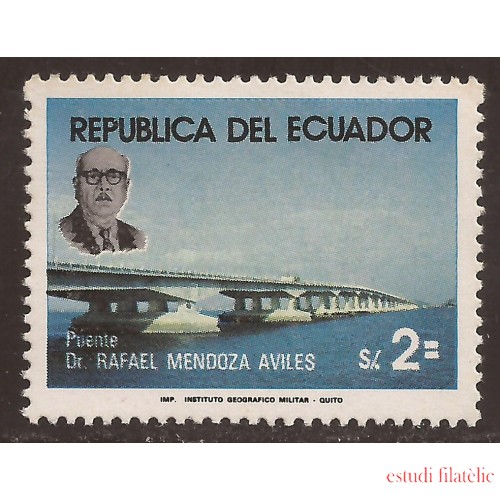Ecuador 1017 1981 Puente Bridge Doctor rafel Mendoza Aviles MNH 