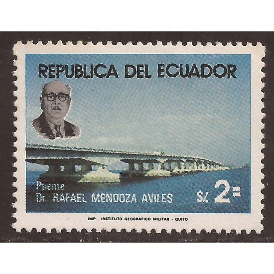 Ecuador 1017 1981 Puente Bridge Doctor rafel Mendoza Aviles MNH Ecuador 1017 1981 Puente Bridge Doctor rafel Mendoza Aviles MNH