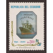 Ecuador 1019 1982 Fundación Mar´tima Transnave Barco Boat MNH