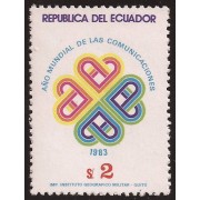 Ecuador 1038 1983 Año mundial Telecomunicaciones MNH 