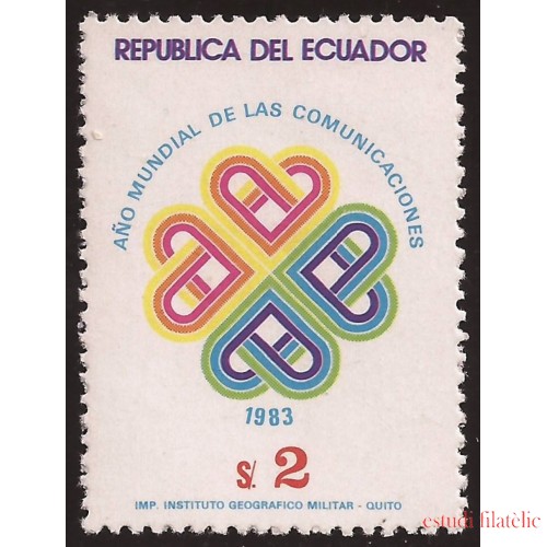 Ecuador 1038 1983 Año mundial Telecomunicaciones MNH 