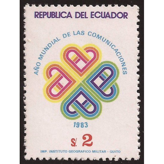 Ecuador 1038 1983 Año mundial Telecomunicaciones MNH Ecuador 1038 1983 Año mundial Telecomunicaciones MNH
