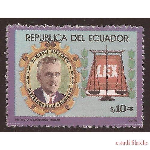 Ecuador 1051 1984 Cº Nacimiento Dr. Miguel Díaz Cueva MNH