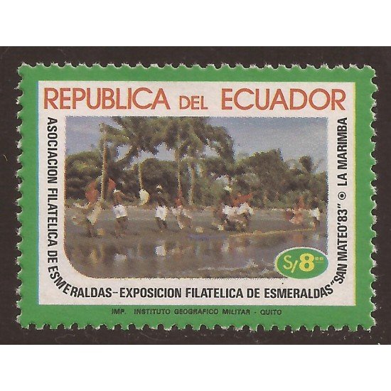 Ecuador 1058 1984 Exposición Filatélica Esmeraldas Marimba MNH Ecuador 1058 1984 Exposición Filatélica Esmeraldas Marimba MNH