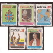 Ecuador 1065/69 1985 Visita Papa Juan Pablo II MNH