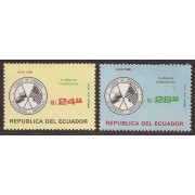 Ecuador 1078/79 1985 Cámara de Comercio Ecuatoriana Americana  MNH 
