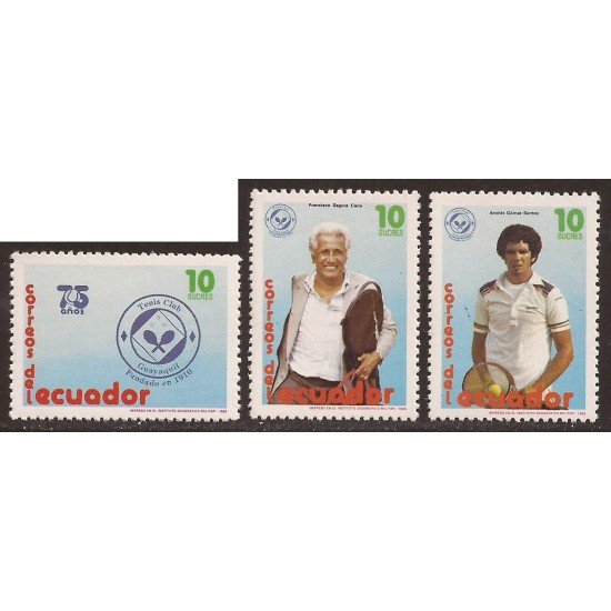 Ecuador 1114/16 1986 Club Tennis Guayaquil Segura Gómez MNH Ecuador 1114/16 1986 Club Tennis Guayaquil Segura Gómez MNH