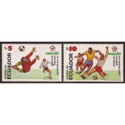 Ecuador 1120/21 1986 Mexico 86 Fútbol Football MNH