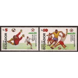 Ecuador 1120/21 1986 Mexico 86 Fútbol Football MNH Ecuador 1120/21 1986 Mexico 86 Fútbol Football MNH