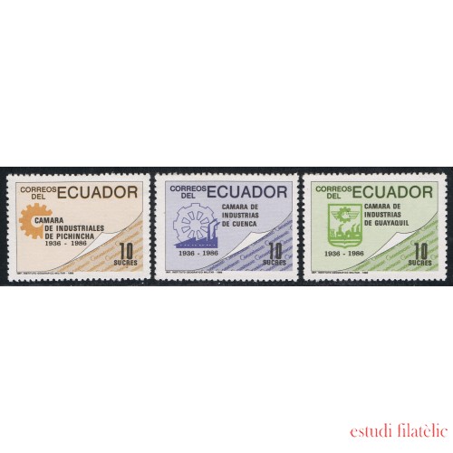 Ecuador 1127/29 1986 Camáras de Comercio e Industia Pichincha MNH