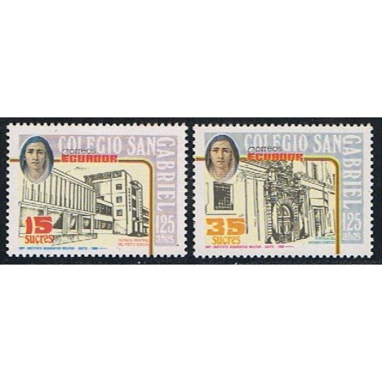 Ecuador 1153A/B 1988 125 Aniv. Colegio San Gabriel de Quito MNH Ecuador 1153A/B 1988 125 Aniv. Colegio San Gabriel de Quito MNH