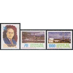 Ecuador 1174/76 1989 Benjamín Carrion Mora Universidad Loja MNH Ecuador 1174/76 1989 Benjamín Carrion Mora Universidad Loja MNH