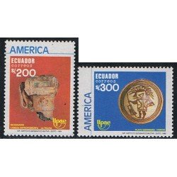 Ecuador 1195/96 1990 Upaep Arte precolombino MNH Ecuador 1195/96 1990 Upaep Arte precolombino MNH