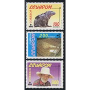 Ecuador 1209/11 1990 Turismo Islas Galápagos Iguana Fauna MNH 