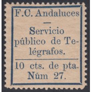 España Spain Telégrafos Particulares 6 1883 Ferrocarriles Andaluces MH