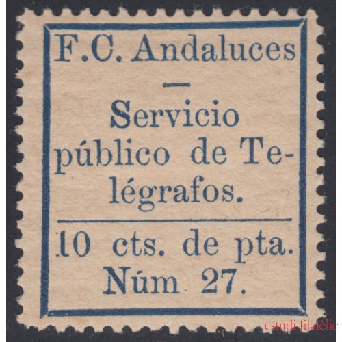 España Spain Telégrafos Particulares 6 1883 Ferrocarriles Andaluces MH