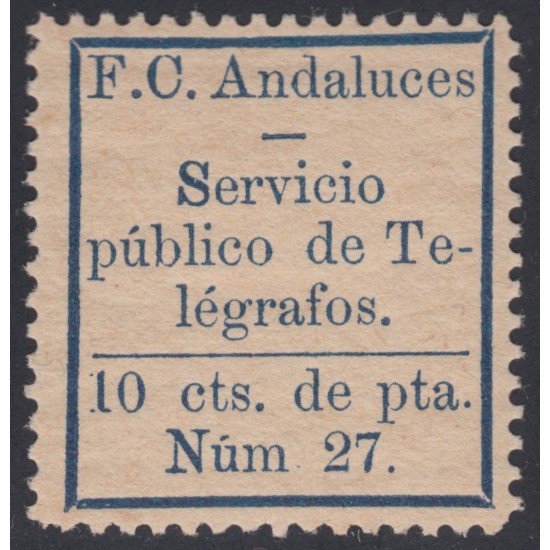 España Spain Telégrafos Particulares 6 1883 Ferrocarriles Andaluces MH