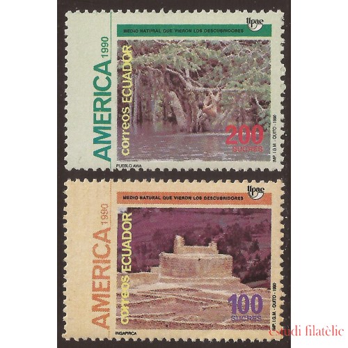 Ecuador 1220/21 1991 UPAE Ingapirca Pueblo Awa MNH