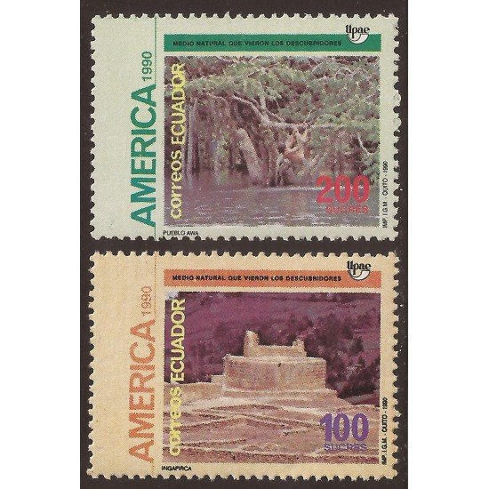 Ecuador 1220/21 1991 UPAE Ingapirca Pueblo Awa MNH Ecuador 1220/21 1991 UPAE Ingapirca Pueblo Awa MNH