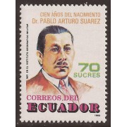 Ecuador 1227 1991 Cº Nacimiento Pablo Arturo Suárez MNH