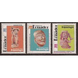 Ecuador 1228/30 1991 arqueología archeology precolombina MNH Ecuador 1228/30 1991 arqueología archeology precolombina MNH