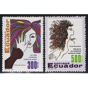 Ecuador 1233/34 1991 Día de la No violencia contra la mujer MNH