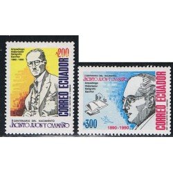 Ecuador 1235/36 1991 Cº Nacimiento Jacinto Jijon y Coamano MNH Ecuador 1235/36 1991 Cº Nacimiento Jacinto Jijon y Coamano MNH