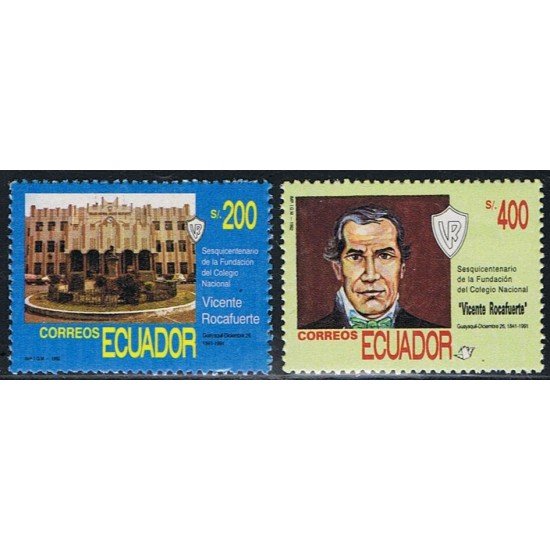 Ecuador 1246/47 1992 Colegio Nacional Vicente Rocafuerte MNH