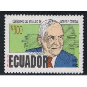 Ecuador 1255 1992 Cº Nacimiento Andrés F. Cordova MNH