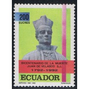 Ecuador 1259 1992 Bicentenario Muerte Juan de Velasco MNH 
