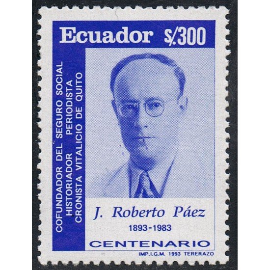 Ecuador 1266 1993 Cº Nacimiento Roberto Paez MNH Ecuador 1266 1993 Cº Nacimiento Roberto Paez MNH