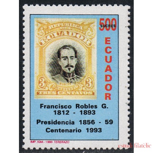 Ecuador 1267 1993 Cº Muerte Francisco Robles MNH